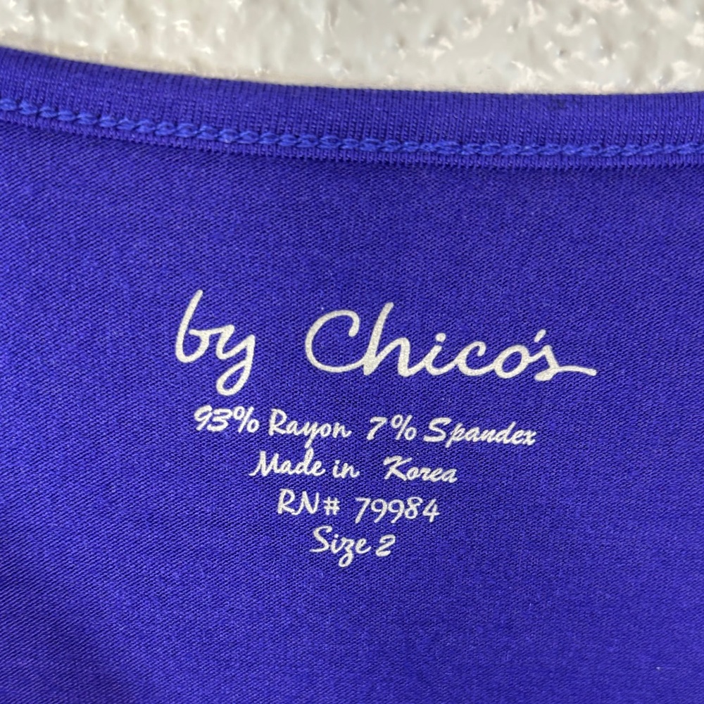 Chico's Purple Top - Picture 2 of 5